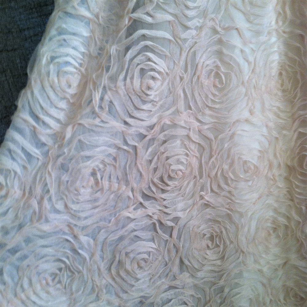 Adrianna Papell Strapless Tulle Rosette Ball Gown - Picture 5 of 8